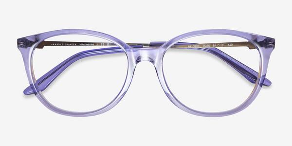 Shiny Transparent Purple Armani Exchange AX3109 -  Eco-friendly Lunettes de vue
