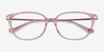 Transparent Pink Gold Coach HC6185 -  Acetate Eyeglasses