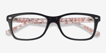 Black Floral Ray-Ban RB5228 -  Acetate Eyeglasses