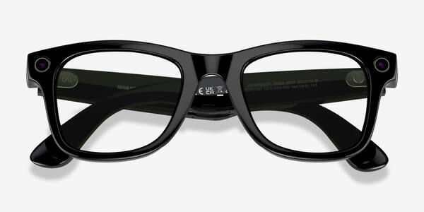 Shiny Black Ray-Ban Meta Wayfarer -  Plastic Ai-glasses