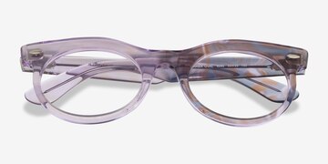 Photo Waves Purple Ray-Ban RB2242VF Wayfarer Oval Change -  Acetate Eyeglasses