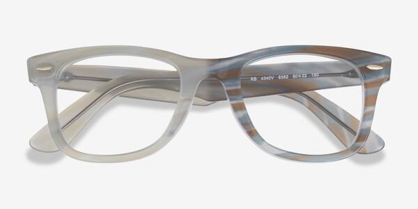Photo Striped Light Blue Ray-Ban RB4340V -  Plastic Eyeglasses