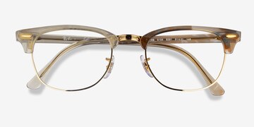 Photo Waves Gray Ray-Ban RB5154 Clubmaster Change -  Acetate Eyeglasses