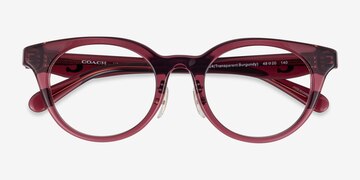 Transparent Burgundy Coach HC6280D -  Acetate Eyeglasses