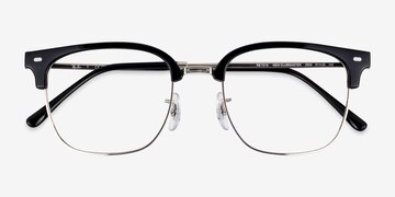 Black Silver Ray-Ban RB7216 New Clubmaster -  Plastic Eyeglasses