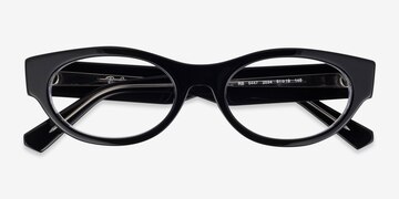 Black On Transparent Ray-Ban RB5447 -  Acetate Eyeglasses
