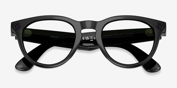 Shiny Black Ray-Ban Meta Headliner Low Bridge Fit (Gen 2) -  Plastic Ai-glasses