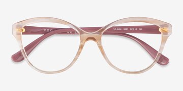 Top Texture Brown Honey Vogue Eyewear VO5489 -  Plastic Eyeglasses