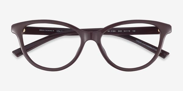 Shiny Dark Brown Armani Exchange AX3138U -  Plastic Eyeglasses