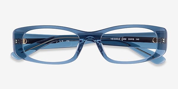 Transparent Blue Vogue Eyewear VO5699U - Acetate Eyeglasses Transparent Blue Vogue Eyewear VO5699U - Acetate Eyeglasses