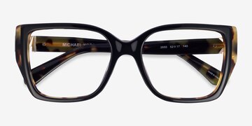 Black Amber Tortoise Michael Kors MK4115U Castello -  Acetate Eyeglasses