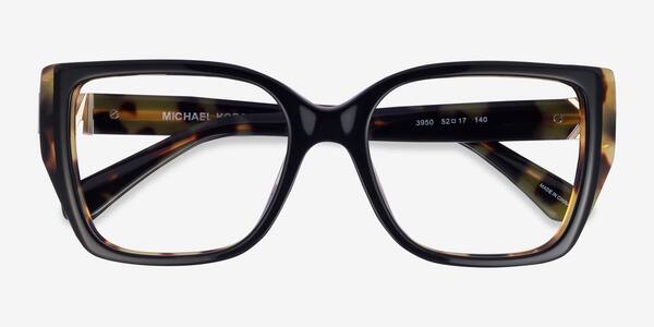 Black Amber Tortoise Michael Kors MK4115U Castello -  Acetate Eyeglasses