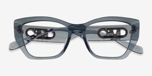 Denim Transparent Michael Kors MK4149U Puglia -  Plastic Eyeglasses