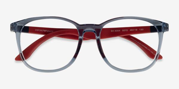 Shiny Transparent Blue Emporio Armani EK3004 -  Plastic Eyeglasses