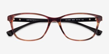 Shiny Striped Pink Emporio Armani EA3099 -  Acetate Eyeglasses