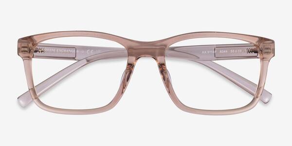 Shiny Transparent Brown Armani Exchange AX3114F -  Plastic Eyeglasses