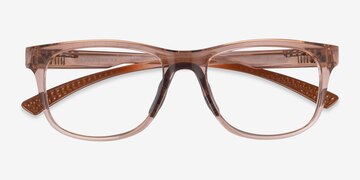 Polished Transparent Sepia Oakley Leadline Rx -  Plastic Eyeglasses