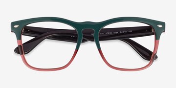 Dark Green On Transparent Light Red Ray-Ban RB4487VF Steve -  Plastic Eyeglasses