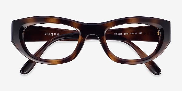 Total Dark Tortoise Vogue Eyewear VO5615 - Plastic Eyeglasses Total Dark Tortoise Vogue Eyewear VO5615 - Plastic Eyeglasses