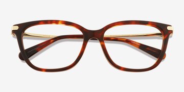 Walnut Tortoise Coach HC6303U -  Metal Eyeglasses