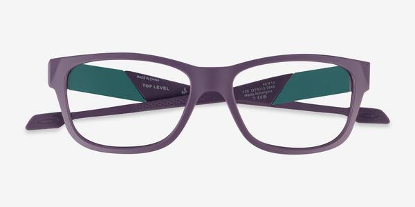 Matte Aubergine Oakley Top Level -  Plastic Eyeglasses