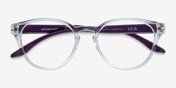 Polished Clear Oakley Round Off -  Plastic Eyeglasses