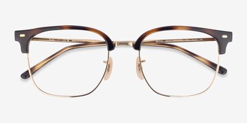 Tortoise Gold Ray-Ban RB7216 New Clubmaster -  Plastic Eyeglasses