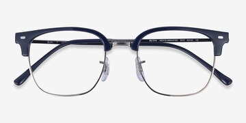 Blue Silver Ray-Ban RB7216 New Clubmaster -  Plastic Eyeglasses