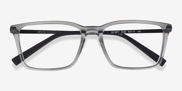 Shiny Transparent Gray Armani Exchange AX3077 -  Plastic Eyeglasses