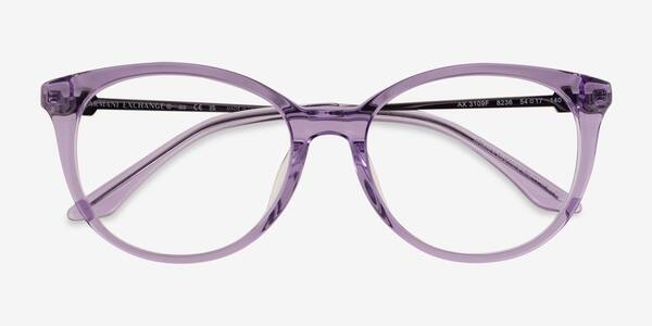 Shiny Transparent Violet Armani Exchange AX3109F -  Acetate Eyeglasses
