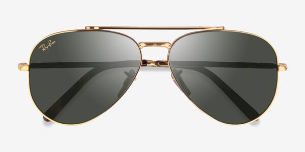 Legend Gold Ray-Ban RB3625 New Aviator -  Métal Sunglasses