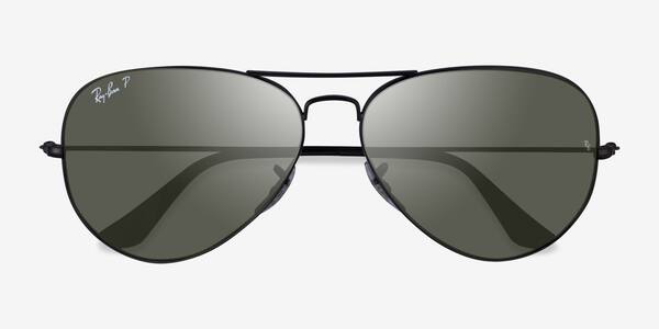 Shiny Black Ray-Ban RB3025 -  Metal Sunglasses