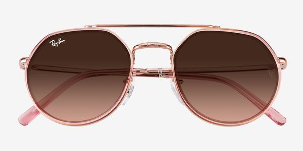 Copper Clear Pink Ray-Ban RB3765 -  Metal Sunglasses
