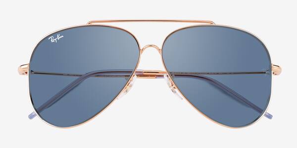 Rose Gold Ray-Ban RBR0101S -  Metal Sunglasses