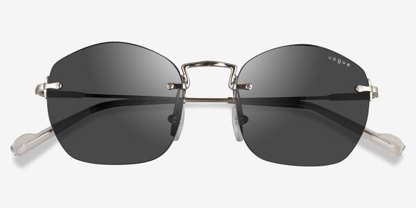 Brushed Silver Vogue Eyewear VO4216S -  Metal Sunglasses