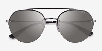 Silver Black Vogue Eyewear VO4113S -  Metal Sunglasses