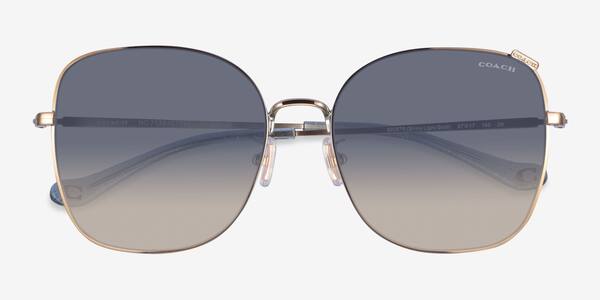 Shiny Light Gold Coach HC7133 C7997 -  Métal Lunettes de soleil
