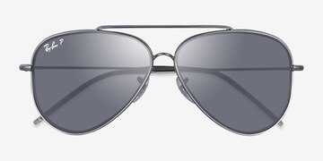 Gunmetal Ray-Ban RBR0101S Reverse -  Metal Sunglasses