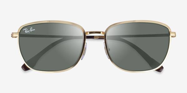 Gold Ray-Ban RB3705 -  Metal Sunglasses