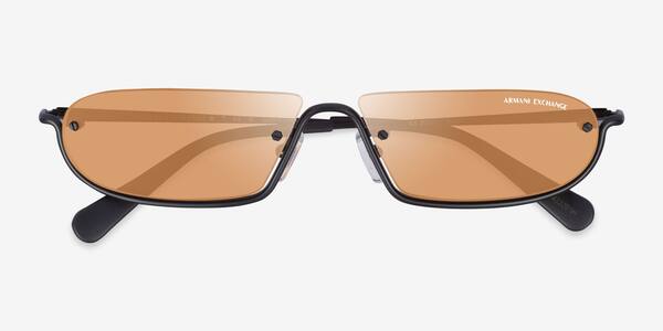 Matte Black Armani Exchange AX2058S -  Metal Sunglasses