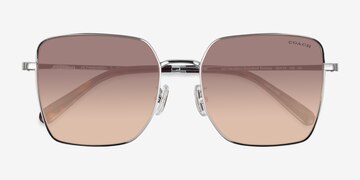 Shiny Silver Coach HC7184D CBZ51 -  Métal Lunettes de soleil