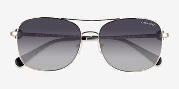 Doré Coach HC7127 C6177 -  Métal Lunettes de soleil