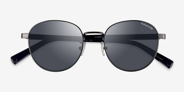 Antique Gunmetal Coach HC7131 C6195 -  Metal Sunglasses
