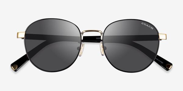 Black Gold Coach HC7131 C6195 -  Metal Sunglasses