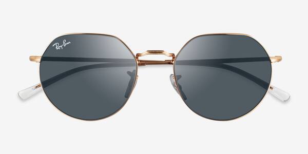 Rose Gold Ray-Ban RB3565 Jack -  Metal Sunglasses