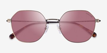 Antique Gold Coach HC7155 CL915 -  Metal Sunglasses