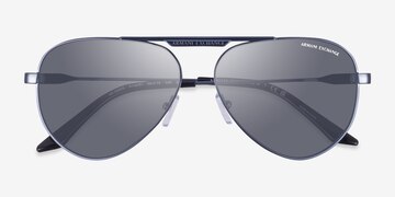 Metalized Matte Blue Armani Exchange AX2060S -  Metal Sunglasses