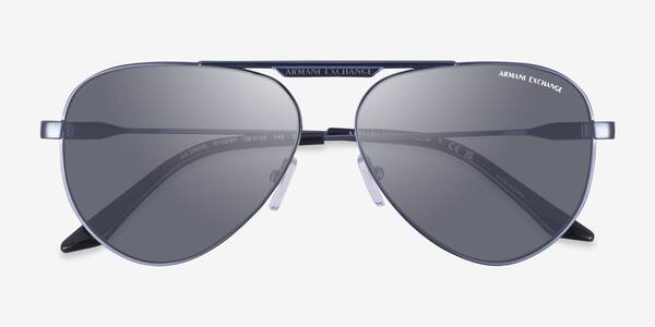 Metalized Matte Blue Armani Exchange AX2060S -  Metal Sunglasses