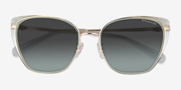 Light Gold Sage Coach HC7187 Cdp56 -  Metal Sunglasses