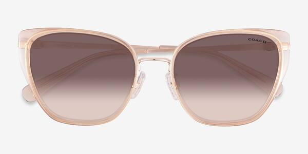 Rose Gold Champagne Coach HC7187 CDP56 -  Metal Sunglasses